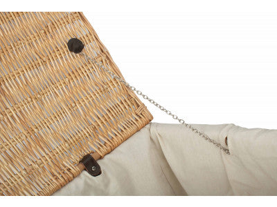 "Basket, 28" ROPE HANDLED TRUNK with WHITE LINING"