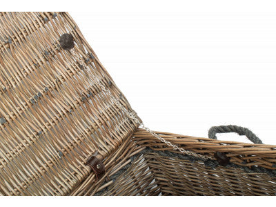 "Basket, 28" ANTIQUE WASH ROPE HANDLED TRUNK"