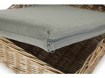 Basket, SMALL RECTANGULAR DOG BED with CUSHION