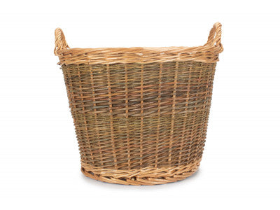 Basket, UNPEELED WILLOW LOG BASKET with LINING