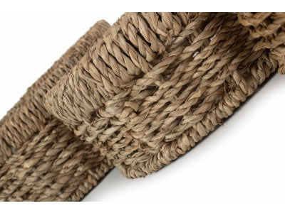 Basket, Set of 3 ROUND SEAGRASS SMALL TRAY