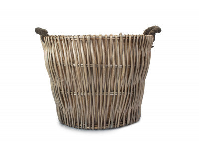 Basket, ROUND GREY LOG BASKET