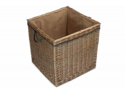 Basket, SIZE 3 ANTIQUE WASH SQUARE STORAGE BASKET
