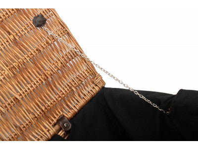 "Basket, 28" DOUBLE STEAMED ROPE HANDLED TRUNK with BLACK LINING"