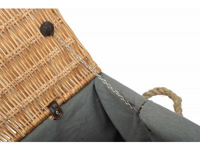 "Basket, 24" ROPE HANDLED TRUNK with GREY SAGE LINING"