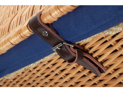 "Basket, 24" ROPE HANDLED TRUNK with NAVY BLUE LINING"