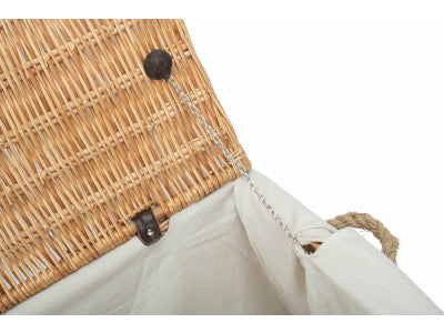 "Basket, 24" ROPE HANDLED TRUNK with WHITE LINING"
