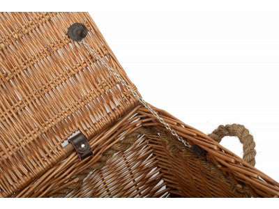 "Basket, 24" DOUBLE STEAMED ROPE HANDLED TRUNK"