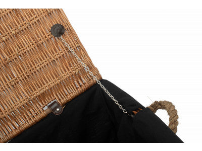 "Basket, 24" DOUBLE STEAMED ROPE HANDLED TRUNK with BLACK LINING"