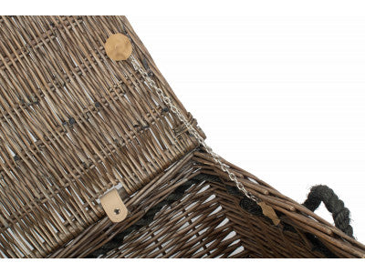 "Basket, 24" ANTIQUE WASH ROPE HANDLED TRUNK"