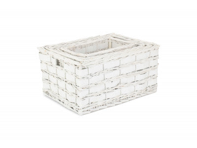 Basket, WHITE SCANDI STORAGE BASKETS SET 4 - UNLINED