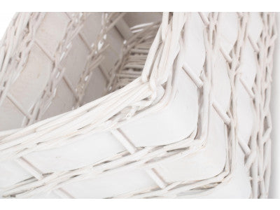 Basket, SMALL WHITE SCANDI STORAGE BASKET - UNLINED