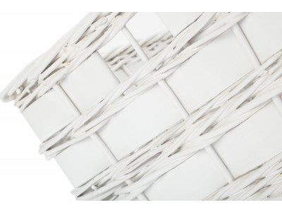 Basket, MEDIUM WHITE SCANDI STORAGE BASKET - UNLINED