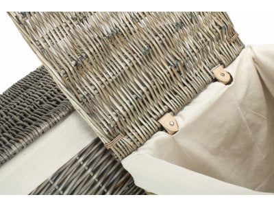 Basket, Set of 2 SQUARE LAUNDRY BASKET with WHITE LINING