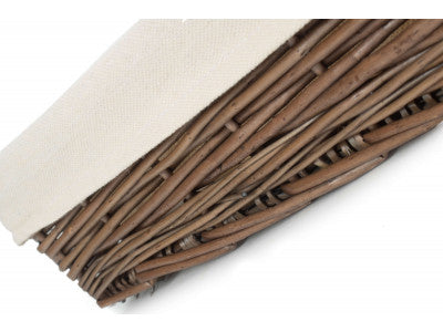 Basket, MEDIUM LINED ANTIQUE WASH STRAIGHT SIDED TRAY