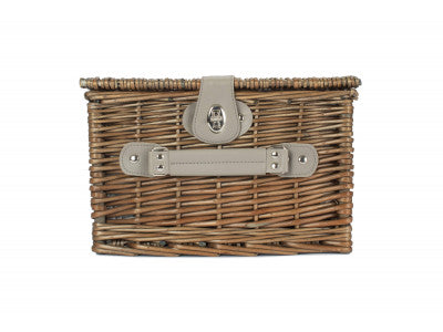 Basket, 2 PERSON GREY CHECKED CHILLER HAMPER