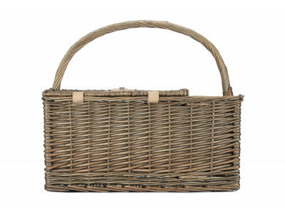 Basket, ANTIQUE WASH LIDDED 2 PERSON HAMPER