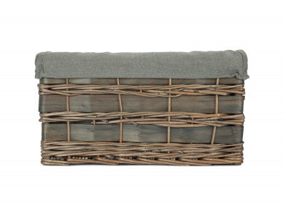 Basket, MEDIUM GREY SCANDI STORAGE BASKET with GREY SAGE LINING