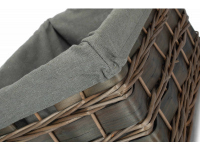 Basket, MEDIUM GREY SCANDI STORAGE BASKET with GREY SAGE LINING