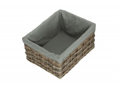 Basket, EXTRA LARGE GREY SCANDI STORAGE BASKET with GREY SAGE LINING
