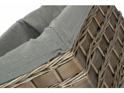 Basket, EXTRA LARGE GREY SCANDI STORAGE BASKET with GREY SAGE LINING