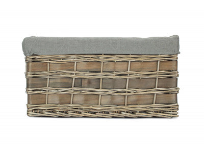 Basket, EXTRA LARGE GREY SCANDI STORAGE BASKET with GREY SAGE LINING