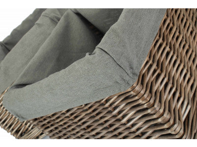 Basket, SQUARE ANTIQUE WASH STORAGE BASKETS with GREY SAGE LINING SET 2