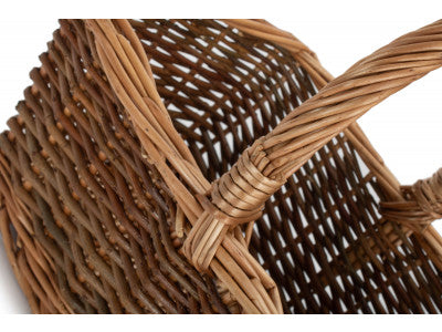 Basket, SIZE 1 RECTANGULAR UNPEELED WILLOW SHOPPER