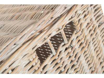 "Basket, 24" WHITE WASH CHEST HAMPER"