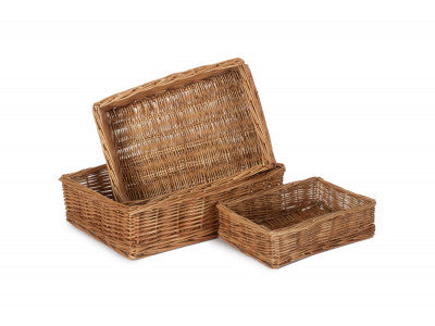 Basket, Set of 3 DOUBLE STEAMED STORAGE TRAY