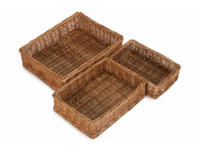 Basket, Set of 3 DOUBLE STEAMED STORAGE TRAY