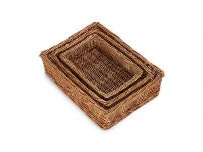 Basket, Set of 3 DOUBLE STEAMED STORAGE TRAY