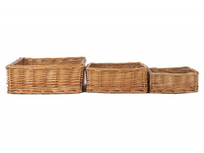 Basket, Set of 3 DOUBLE STEAMED STORAGE TRAY