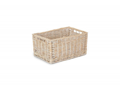 Basket, WHITE WASH BATHROOM TIDY BASKET