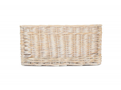 Basket, WHITE WASH BATHROOM TIDY BASKET