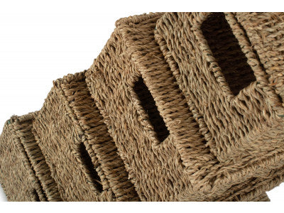 Basket, Set of 4 SEAGRASS HAMPER