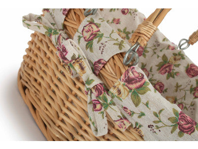 Basket, MEDIUM SWING HANDLE SHOPPER with GARDEN ROSE LINING