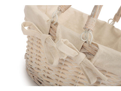 Basket, MEDIUM WHITE SWING HANDLE SHOPPER - WHITE LINING