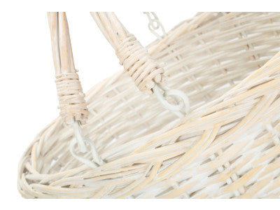Basket, SMALL WHITE SWING HANDLE SHOPPER