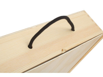 Basket, 3 BEER BOTTLE BOX with WOODEN LID