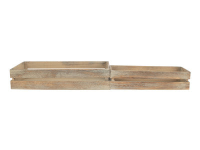 Basket, Set of 2 OAK EFFECT PACKING CRATE