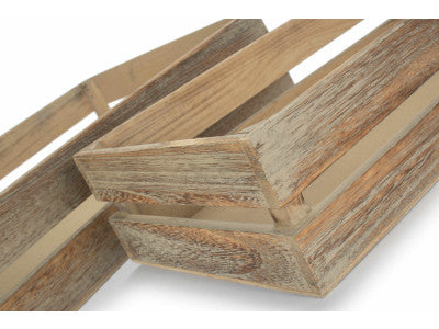 Basket, Set of 2 OAK EFFECT PACKING CRATE