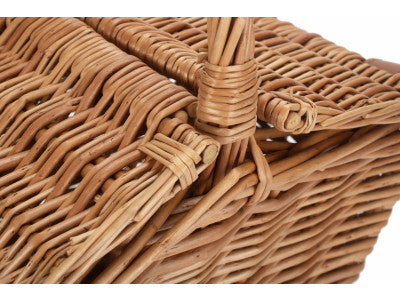 Basket, SMALL LIGHT STEAMED DOUBLE LIDDED HAMPER