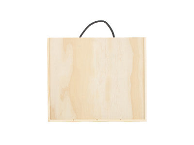 Basket, 4 BEER BOTTLE BOX with WOODEN LID