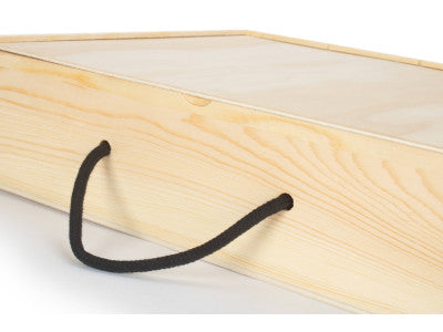 Basket, 4 BEER BOTTLE BOX with WOODEN LID