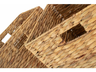 Basket, Set of 2 WATER HYACINTH SQUARE STORAGE BASKET