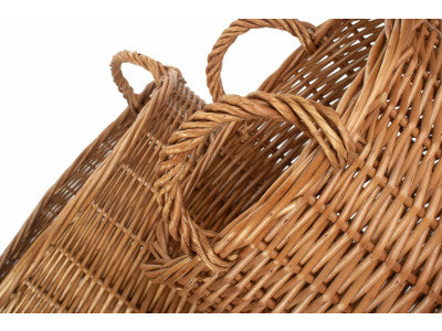 Basket, Set of 2 LIGHT STEAMED LINEN BIN