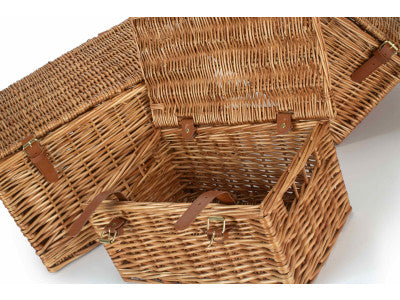 Basket, Set of 3 LIGHT STEAMED WINDSOR HAMPER