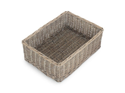 Basket, EXTRA LARGE GREY WASH FINISH TRAY