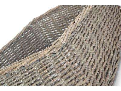 Basket, EXTRA LARGE GREY WASH FINISH TRAY